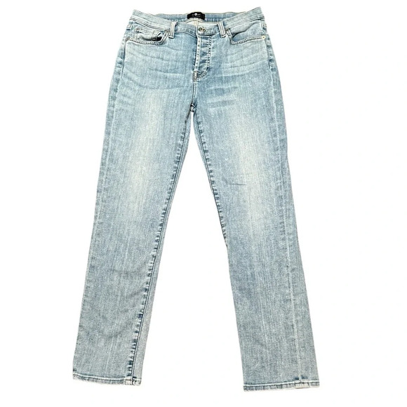 7 For All Mankind Light Washed Blue Jeans SZ 25 - Picture 3 of 8